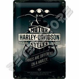 Retró Fém Tábla - Harley-Davidson Motor Dombornyomott