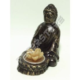 Indiai Ülő Buddha mécsestartó Arany színű