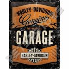 Retró Fém Tábla - Harley-Davidson Garage, Garázs Dombornyomott