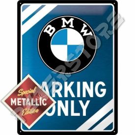 Retró Fém Tábla - BMW Parkoló Dombornyomott