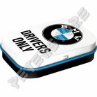 Retró Cukorkás Fémdoboz - BMW Drivers Only Dombornyomott