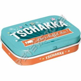 Retró Cukorkás Fémdoboz - Tschakka Dombornyomott