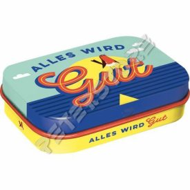   Retró Cukorkás Fémdoboz - Minden rendben lesz Dombornyomott