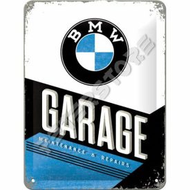 Retró Fém Tábla - BMW Garage, Garázs Dombornyomott