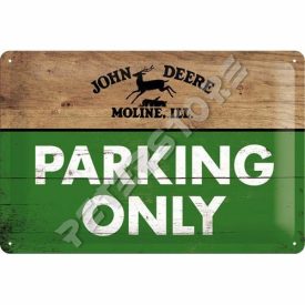 Retró Fém Tábla - John Deere Parkoló Dombornyomott
