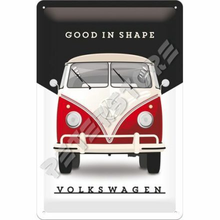 Retró Fém Tábla - Volkswagen VW T1 Busz Reklámtábla Dombornyomott