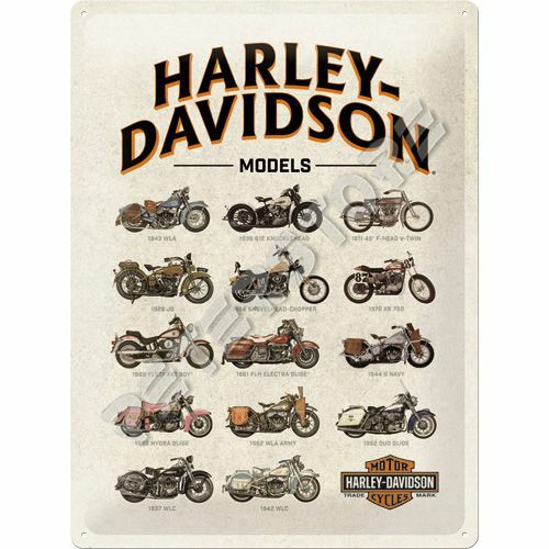 Retró Fém Tábla - Harley-Davidson Motorok Reklámtábla Dombornyomott