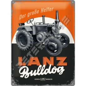 Retró Fém Tábla - Lanz Bulldog Traktor Dombornyomott