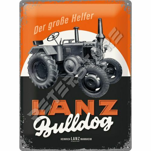 Retró Fém Tábla - Lanz Bulldog Traktor Dombornyomott