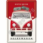 Retró Fém Képeslap - Volkswagen VW T1 Busz