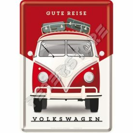 Retró Fém Képeslap - Volkswagen VW T1 Busz