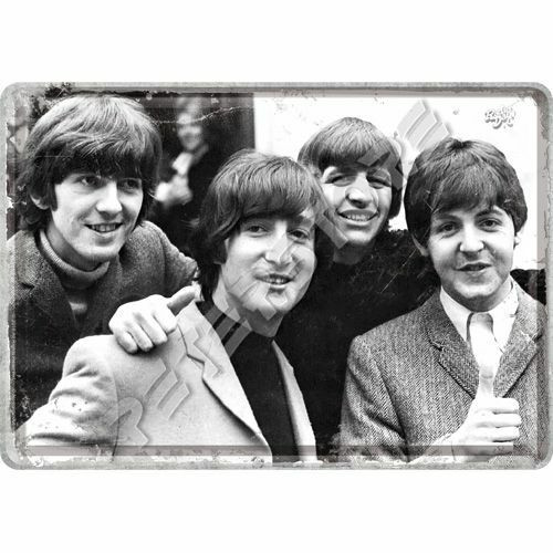 Retró Fém Képeslap - The Beatles
