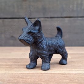 Öntöttvas Kutya Figura, Ajtókitámasztó, Kerti dísz