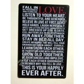 Retró Fém Tábla - Love