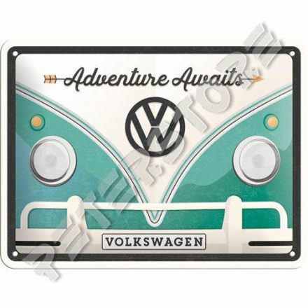 Retró Fém Tábla - Volkswagen T1 Busz Reklámtábla Dombornyomott