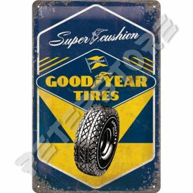 Retró Fém Tábla - Goodyear Gumik Dombornyomott