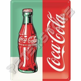  Retró Fém Tábla - Coca-Cola Palackok Reklámtábla Dombornyomott