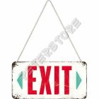 Retró Fém Tábla - Exit - Kijárat Dombornyomott