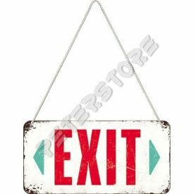 Retró Fém Tábla - Exit - Kijárat Dombornyomott