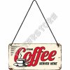 Retró Fém Tábla - Coffee, Kávé Dombornyomott