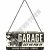 Retró Fém Tábla - Garage, Garázs Dombornyomott