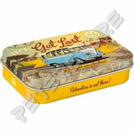   Retró Cukorkás Fémdoboz XL - Volkswagen VW T1 Busz Dombornyomott