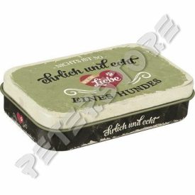 Retró Fémdoboz Jutalomfalatnak - Semmi sem olyan őszinte és valódi, mint egy kutya szeretete Do