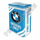 Retró Fémdoboz Csatos, Aromazárós - BMW Drivers Only Dombornyomott