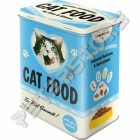 Retró Fémdoboz - Macskaeledel Dombornyomott