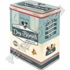 Retró Fémdoboz - Kutya keksz Dombornyomott