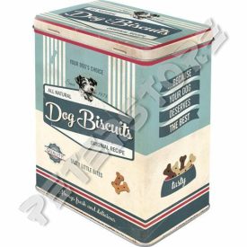 Retró Fémdoboz - Kutya keksz Dombornyomott