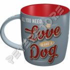 Retró Bögre - Mindenkinek szüksége van szeretetre és egy kutyára