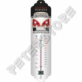 Retró Fém Hőmérő - Volkswagen VW T1 Busz