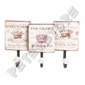 Fém Fali Akasztó, Fogas - Korona