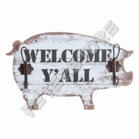 Fa Fali Akasztó, Fogas - Fém Fali Akasztó, Fogas - Malac