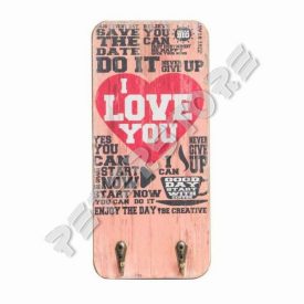 Fa Fali Akasztó, Fogas - Fém Fali Akasztó, Fogas - I Love You - Szeretlek