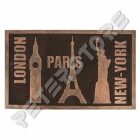 Gumi Lábtörlő - London, Párizs, New York