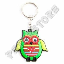 Gumi Kulcstartó - Színes Bagoly