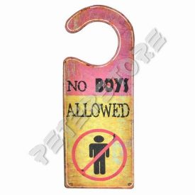 Fém Kilincstábla - Fiúknak tilos