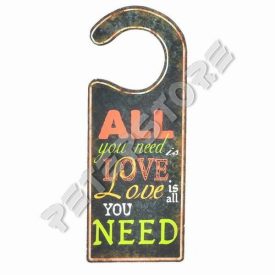   Fém Kilincstábla - Csak a szeretet az amire szükséged van