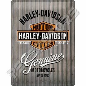   Retró Fém Tábla - Harley-Davidson Motor Logó Reklámtábla Dombornyomott