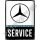 Retró Fém Tábla - Mercedes-Benz Service, Szerviz Dombornyomott