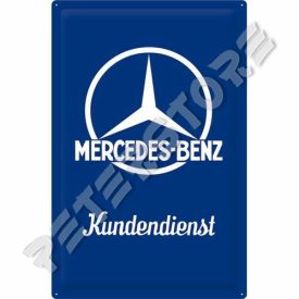   Retró Fém Tábla - Mercedes-Benz Ügyfélszolgálat Dombornyomott
