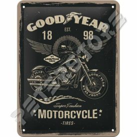 Retró Fém Tábla - Goodyear Gumik Dombornyomott