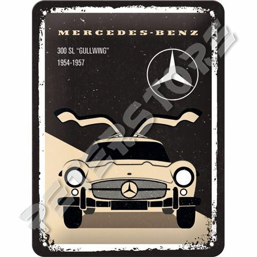 Retró Fém Tábla - Mercedes-Benz 300 SL Dombornyomott