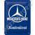 Retró Fém Tábla - Mercedes-Benz Ügyfélszolgálat Dombornyomott