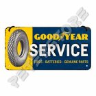 Retró Fém Tábla - Goodyear Service, Gumi szerviz Dombornyomott