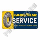 Retró Fém Tábla - Goodyear Service, Gumi szerviz Dombornyomott