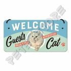 Retró Fém Tábla - Cat, Macska Dombornyomott