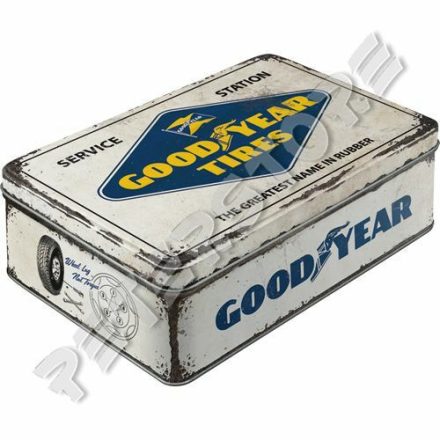 Retró Fémdoboz - Goodyear Gumik Dombornyomott